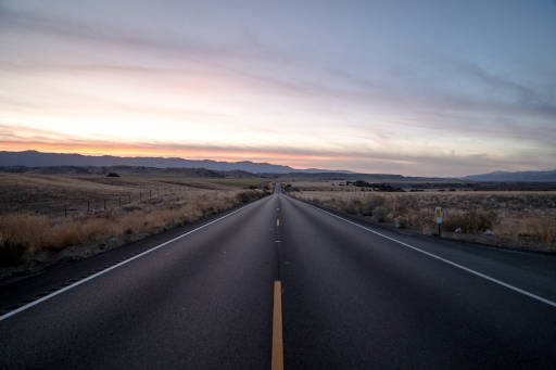 a strech of road which gooes on forever